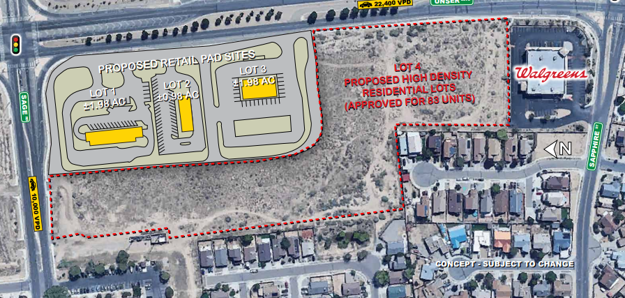 Hard Corner - Retail Pads SW Corner Unser @ Sage — photo 2